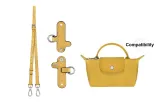 Yellow Silver-Tone Buckle (Longchamp Perforated Abrasion-Resistant Buckle+Shoulder Strap)