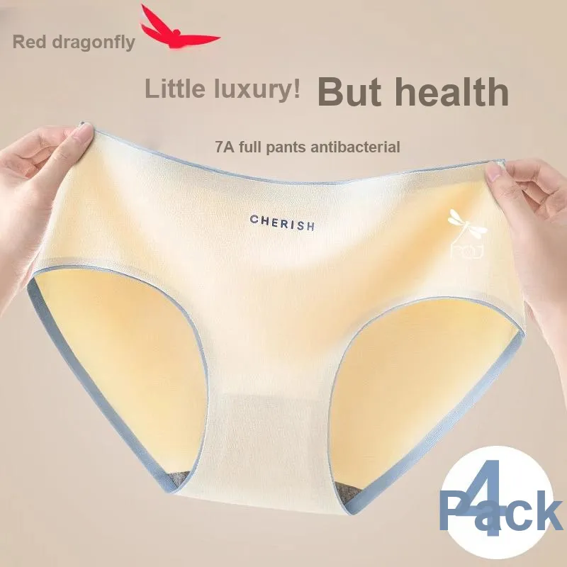RED DRAGONFLY Cotton Panties Women's 4 Pack Gift Box Set-2