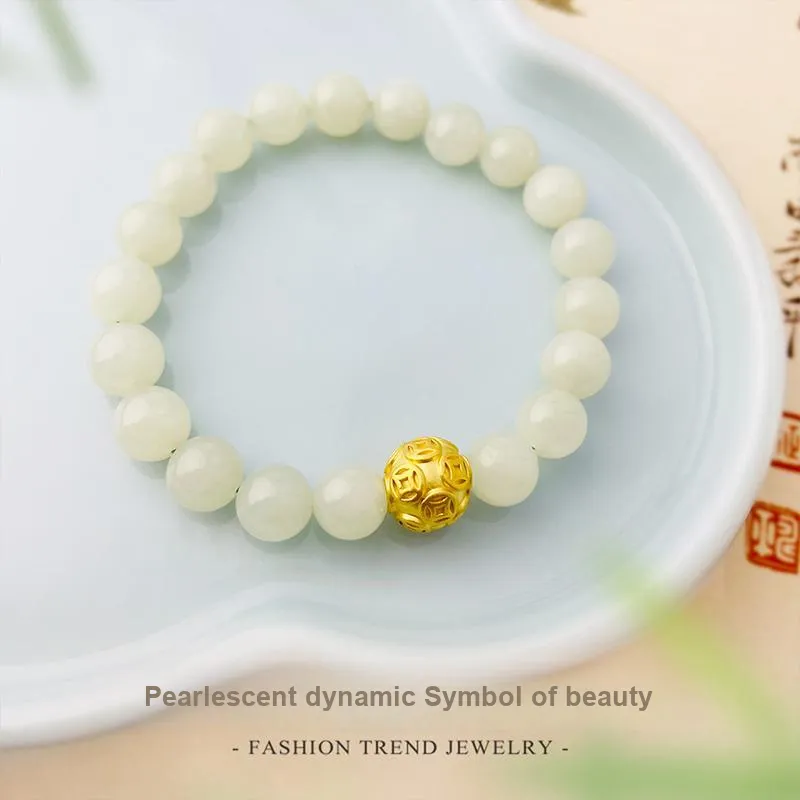 Love Hetian Jade Bracelets White Jade Women's-3