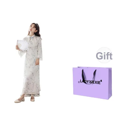 LADYXIEXIE Длинное платье с длинными рукавами женское