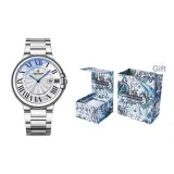 L-9157 Blue Balloons Collection Silver Case White Dial Steel Band