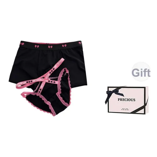 TLXT Черный Комбо Парный+[Коробка ко Дню Влюбленных] Унисекс Подарочный Набор Нижнего Белья