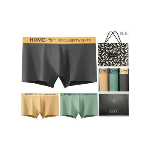 SEPTWOLVES Мужское нижнее белье 3 штуки коробка включена + сумка для покупок