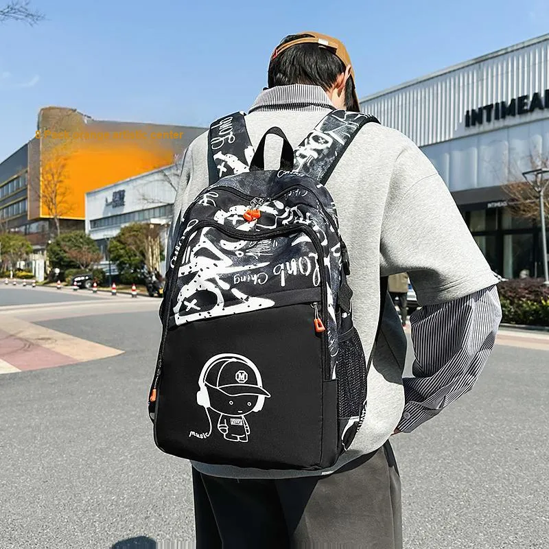 Travel Nylon Backpack Unisex Multicolor-12