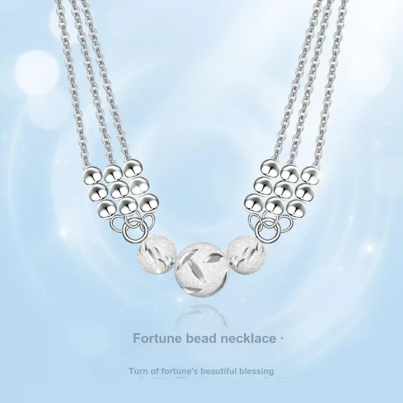 KLFOOK Sterling Silver 990 Necklaces Women's-1