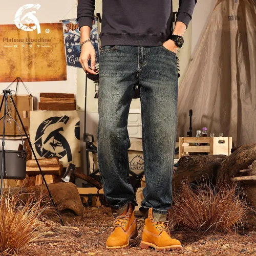 Gyxt Ностальгический синий Мужские Джинсы