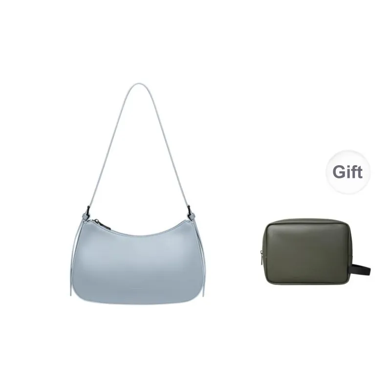 Gaston Luga Polyester Crossbody Shoulder Bag Medium Size Women's Elegant Black/Gunmetal Silver/Pearl Silver/Dusty Blue-7
