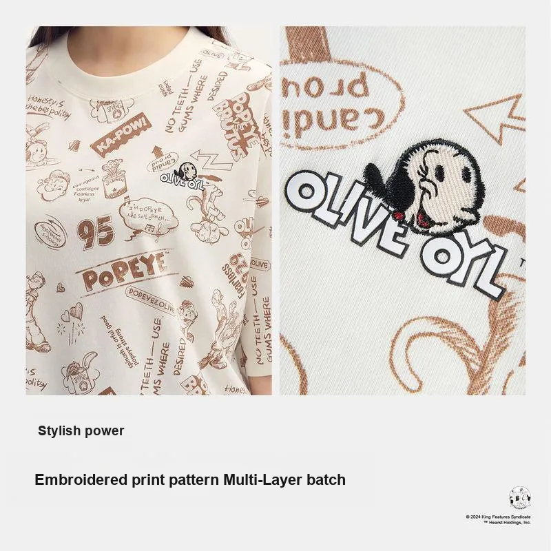 SEM/R x POPEYE Short Sleeved T Shirts Women's-2