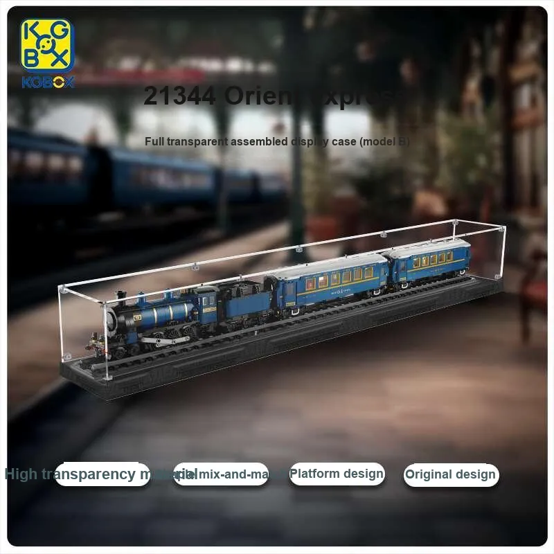 KGBOX Used For LEGO Building Block IDEAS 21344 Orient Express Train Figure Display Case Model Accessories-27