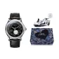 Black Dial Black Leather Strap