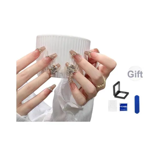 XNTX Шампанское Балет False Nail Средний LADDER Прохладный Color Series Телесный Coquette