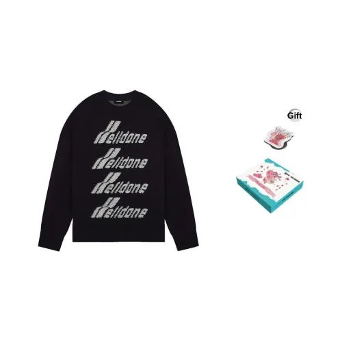 WE11DONE Шерстяные свитера Осенний и Зимний Свитер Унисекс Черный