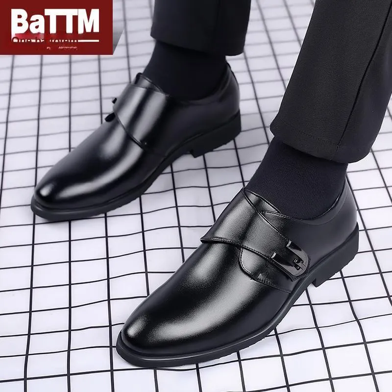 Batotem Dress Shoes Men Low Top Black/Brown-2