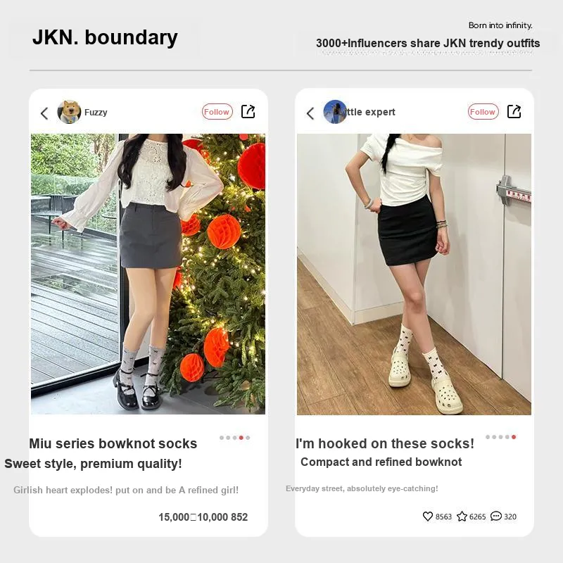 JKN Mid Calf Socks Women's Combo Set-9