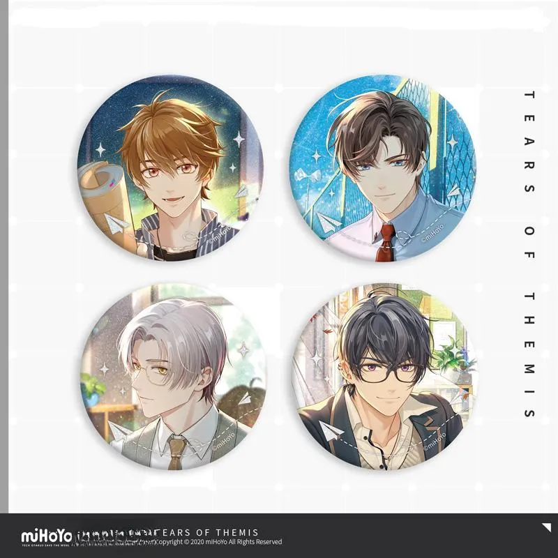 MIHOYO Tears Of Themis/Mo Yi, Tears Of Themis/Lu Jinghe Green Onion Pilgrimage Collection Tinplate Lu Jinghe Badges-2