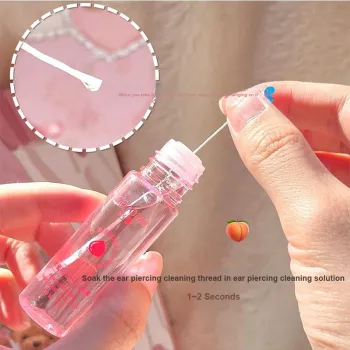 GECOMO Honey Peach Ear Cleanser Ear Cleaning Thread, Earwax Removal, Ear Canal Protection, Care Solution Makeup Tool
