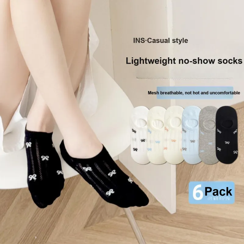 AUGUST No Show Socks Women's 6 Pack-5