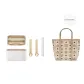 White (Multi-Compartment) DuPont Paper Liner+Beige Abrasion-Resistant Buckle[Includes Protective Ring]