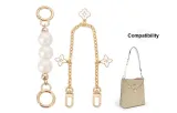 Pearl Extender Chain+Four-Leaf Clover Decorative Chain