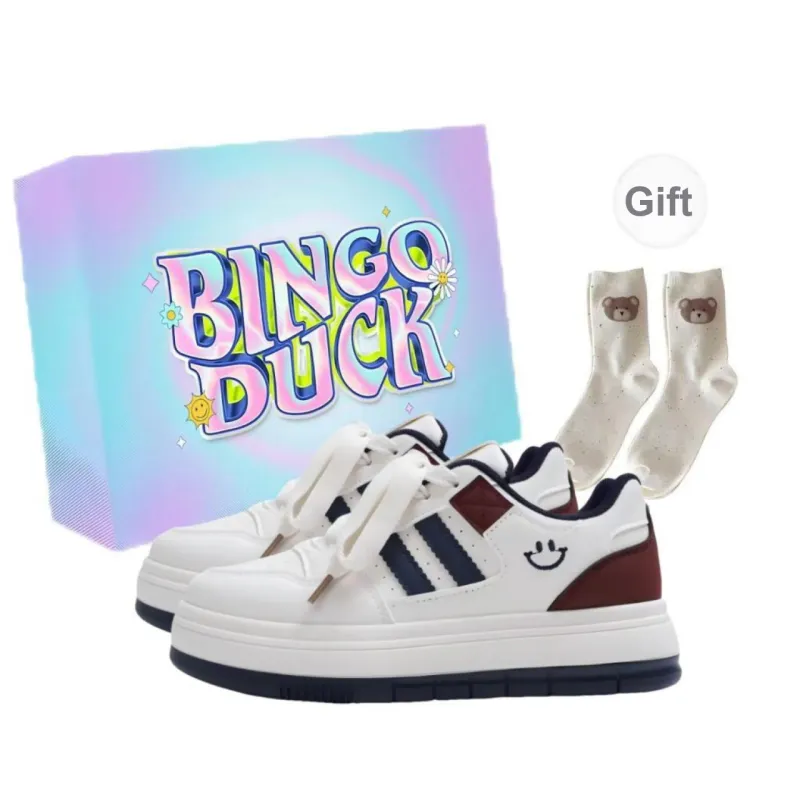 BINGO DUCK Coverage Slip Resistant And Abrasion Resistant Low Top Skateboard Shoes Women's Dark Blue-0