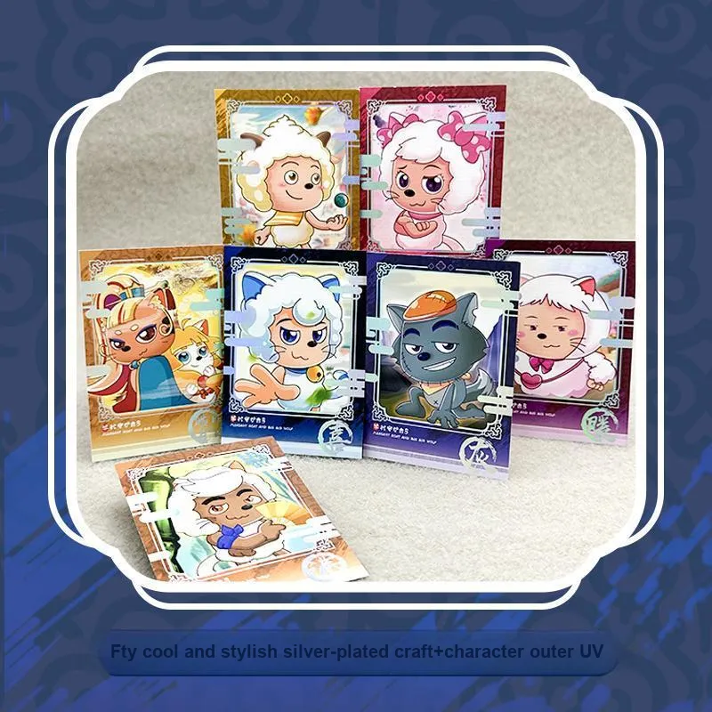 Pleasant Goat And Big Big Wolf Xi Sheep And Grey Wolf's Foreign Rescue Faux Photo Sticker Character Card Photo Cards-3
