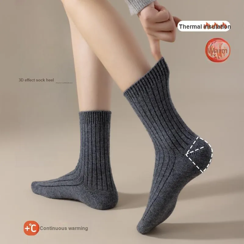 MIIOW Mid Calf Socks Women's 5 Pack-2