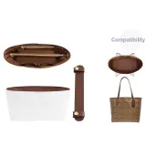 City33 (Dark Brown) Brown Liner+Shoulder Strap Pad[Pressure-Relief Two-Piece Set]