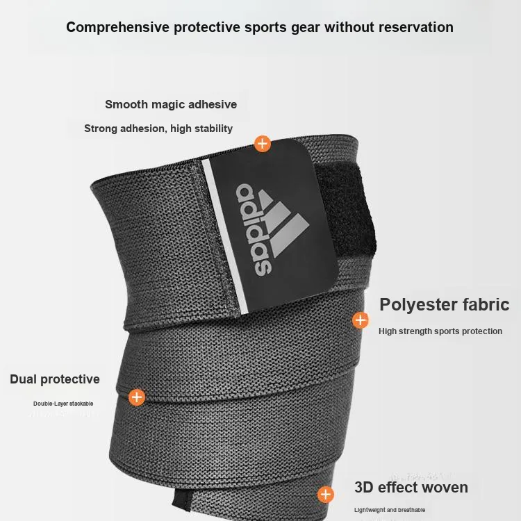 Adidas ADSU 13373 Running Mountaineering Basketball Unisex Polyester, Nylon, Rubber Knee Pads-1