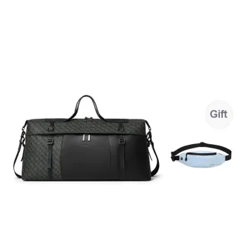PIERRE CARDIN PVC Shoulder Bag, Crossbody Bag, Travel Bag, Luggage Bag, Briefcase Regular Men's Black & Gray