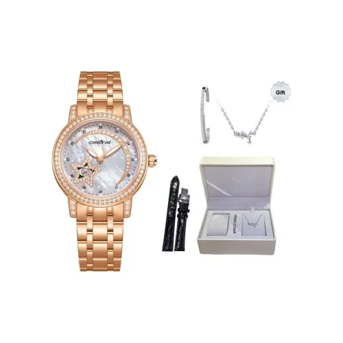 COMLORVEI Механический Movement Женские часы 33мм*36мм*12мм Жемчужная раковина Цвет