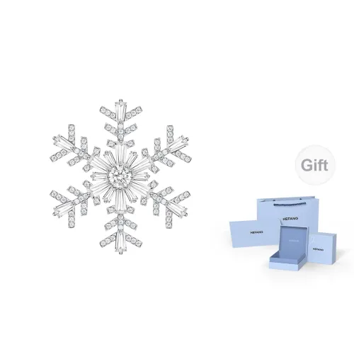 HEFANG Snowflake Brooches Women's