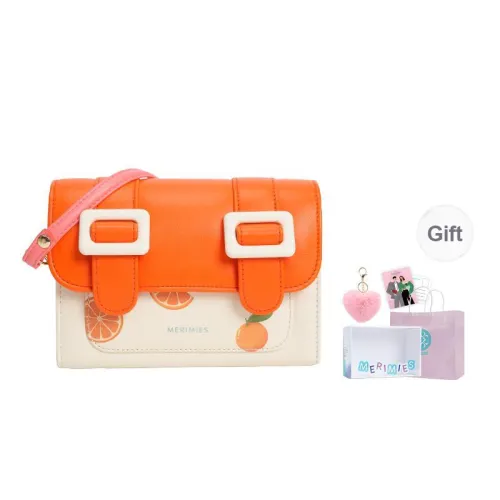 MERIMIES Artificial Leather Satchel Bag Shoulder Bag Women's Orange Summer Orange