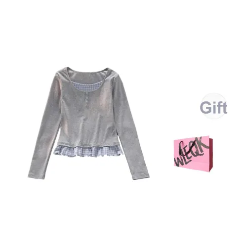 CTRTRC Серый Женские T-рубашки