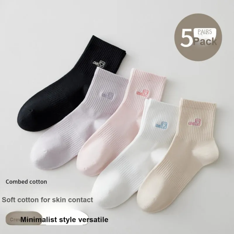 Ordifen Mid Calf Socks Women's 5 Pack-5
