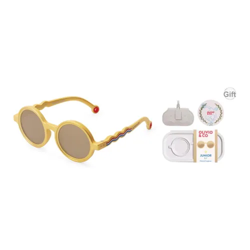 OLIVIO CO TPEETR90 Круглые Солнцезащитные очки Детские Позолоченная Медаль Белая Золотая Медаль