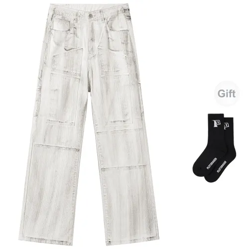 Xinyinsu X PILOTDRAGON Jeans Unisex White