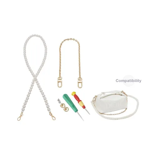 Jingzhuo Geng Синтетический Жемчужный Металлический Ремешок Сумка Женская Белая Золотая