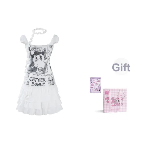 UNIFREE X AISILEXIAOTU Короткий рукав Платье Женское