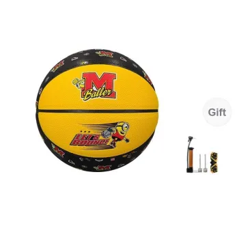 SIPAKESPORT PU Basketball Yellow Black Size 7 Training Unisex