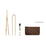 1.1cm[Color-Changing]Thin Shoulder Strap Adjustment 90-120cm+Decorative Chain O Letter Chain 28cm Gold-Tone Lobster Buckle+Slit Buckle