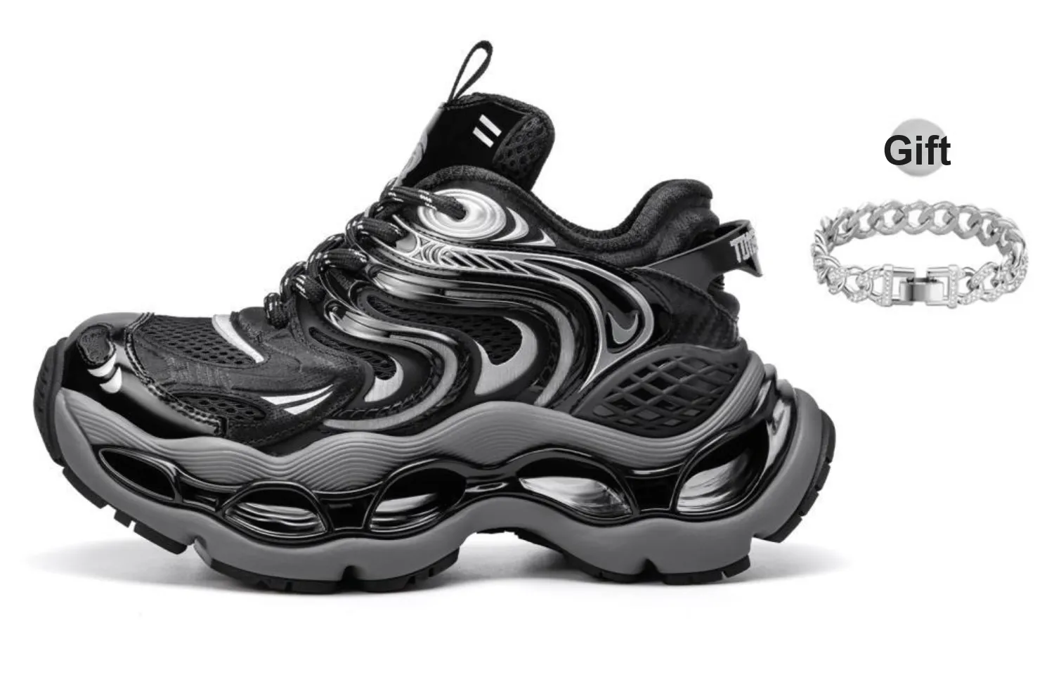 TIMESPEAK Low Top Couple, Chunky Sneakers Unisex