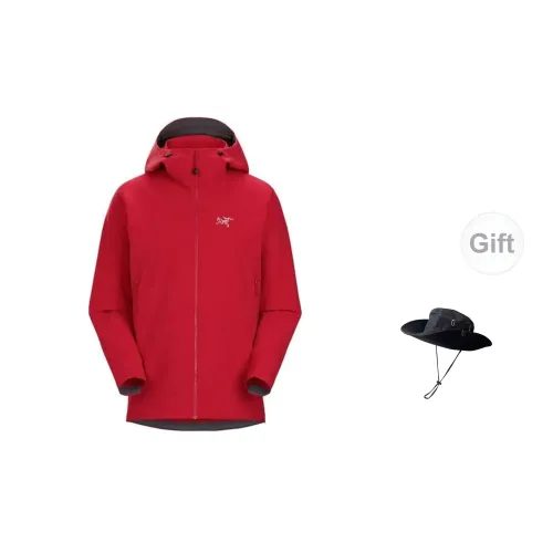 Arcteryx Windbreaker Jackets Men Vintage Red Includes Hat