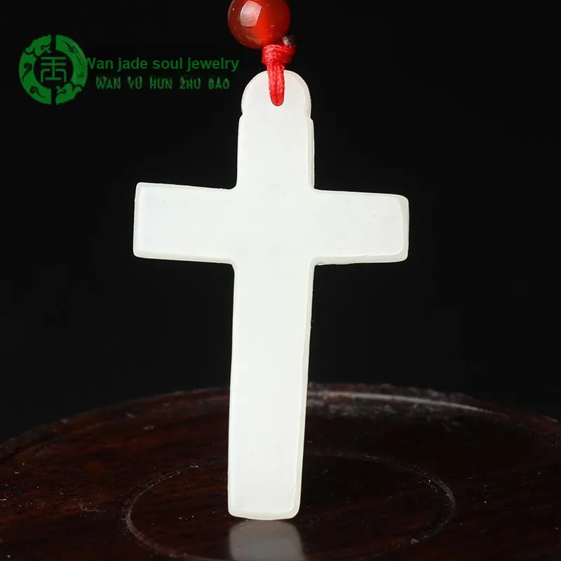WANYUHUN Hetian Jade Pendants White Jade Unisex-5