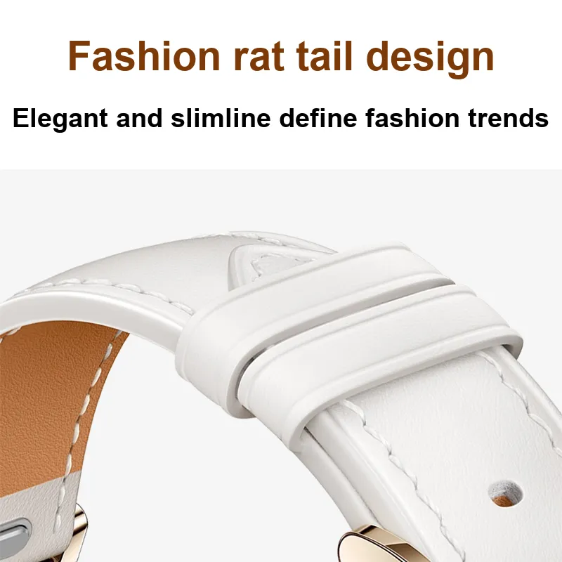 IBOANN Huawei Compatibility Watch Band 21.5cm Cowhide Leather Material-13
