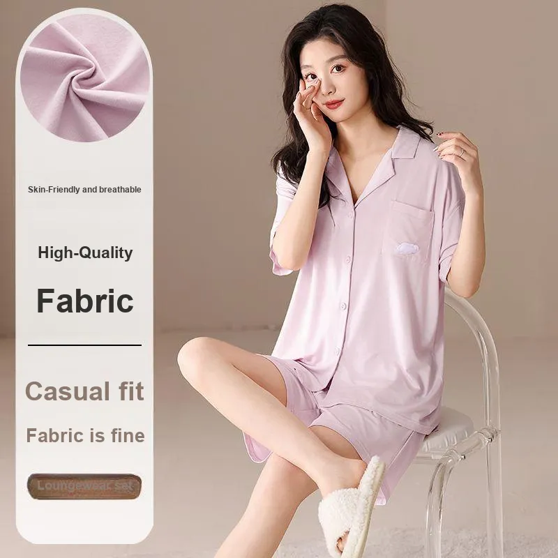 XISHE Pajama Set Women's Light Purple-1