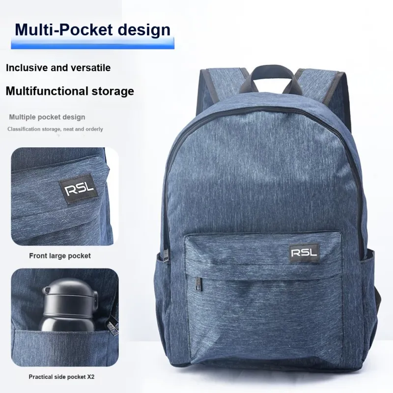 RSL Badminton Racket Bags 2 Pcs Fashion, Minimalist Style, Versatile, Abrasion Resistant Backpack Blue Unisex-3