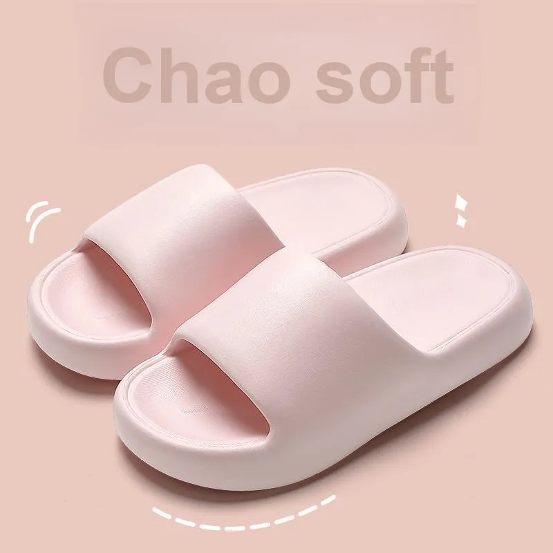 NAIHUO Summer Home Use Squashy And Bouncy Feeling EVA Platform Slippers, Bathroom Bathing Slip Resistant Quiet, Unisex-1