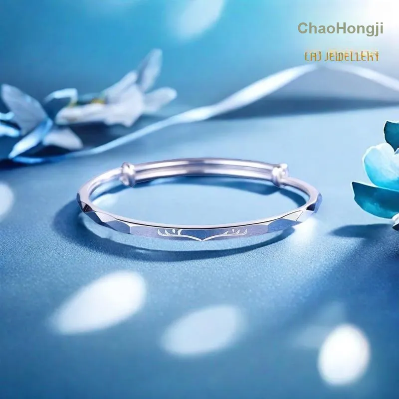 CHAOHONGJI 999 Fine Silver Bangles Women's-1