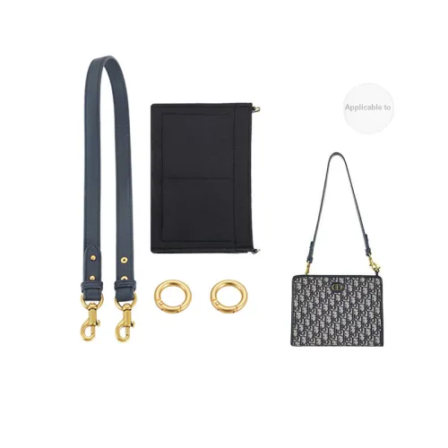 GUYI Bag Accessories Dio Black Inner+Dark Blue 75cm Shoulder Straps With Mini Antique Gold Spring Ring