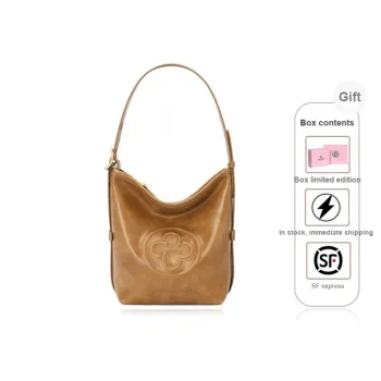 CASSILE Cow Leather Crossbody Bag, Shoulder Bag Trumpets Women's Amber